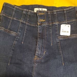 Free People High Rise Dark Blue Jeans